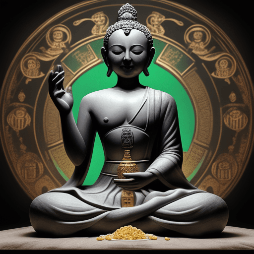 AI generated: Buda desnutrición 