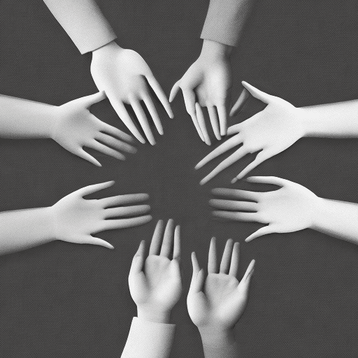 AI generated: generate an image of hands holding together