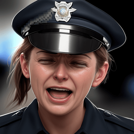 AI generated: police officers cry , 4 k ultra hd 