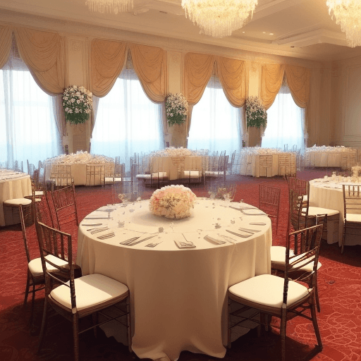 AI generated: Make a high-definition image showing an event, highlighting the setting of the place, being of a ver...