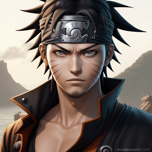 AI generated: Naruto Pirate portrait (masterpiece:1,2), best quality, highres, original, extremely detailed wallpa...
