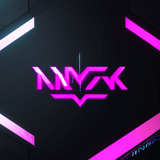 AI generated:  logo with text "NV", cyberpunk style, HDR, 4k, high resolution