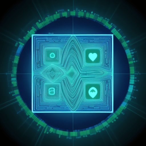 AI generated: Produce a square logo, with the brain as the base, an electrocardiogram pattern placed in the center...
