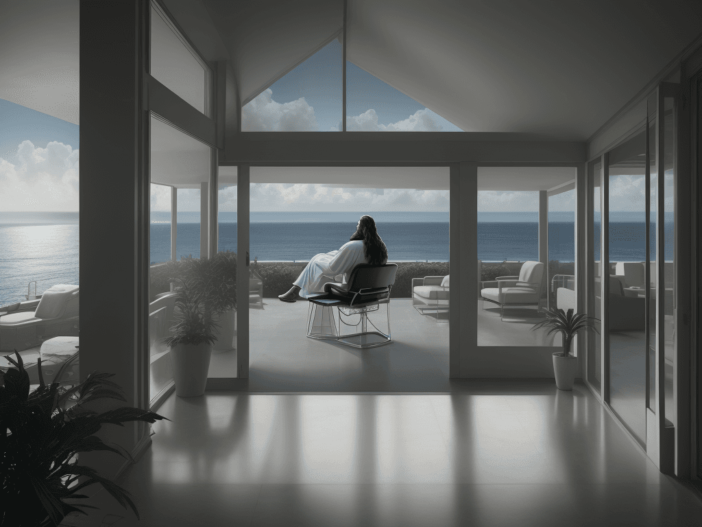 AI generated: Hyper realistic eye level exterior creates a stunning image of jesus christ all powerful, seated on ...