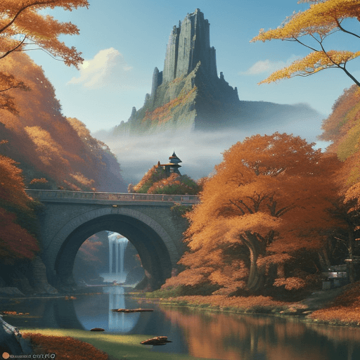 AI generated: grand studio Ghibli beautiful, matte painting, landscape, autumn season, artstation trending—w 1920 ...