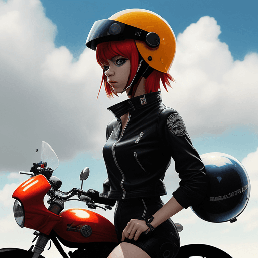 AI generated: a man wearing a helmet, digital art, inspired by Eiichiro Oda, pixiv, digital art, madison beer as l...