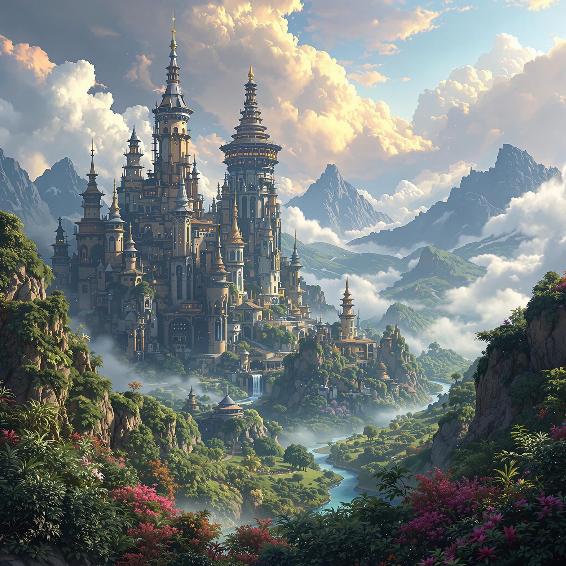 AI generated: World War III has concluded, and it is the dawn of a new civilization. Beautiful wonderlands, mounta...