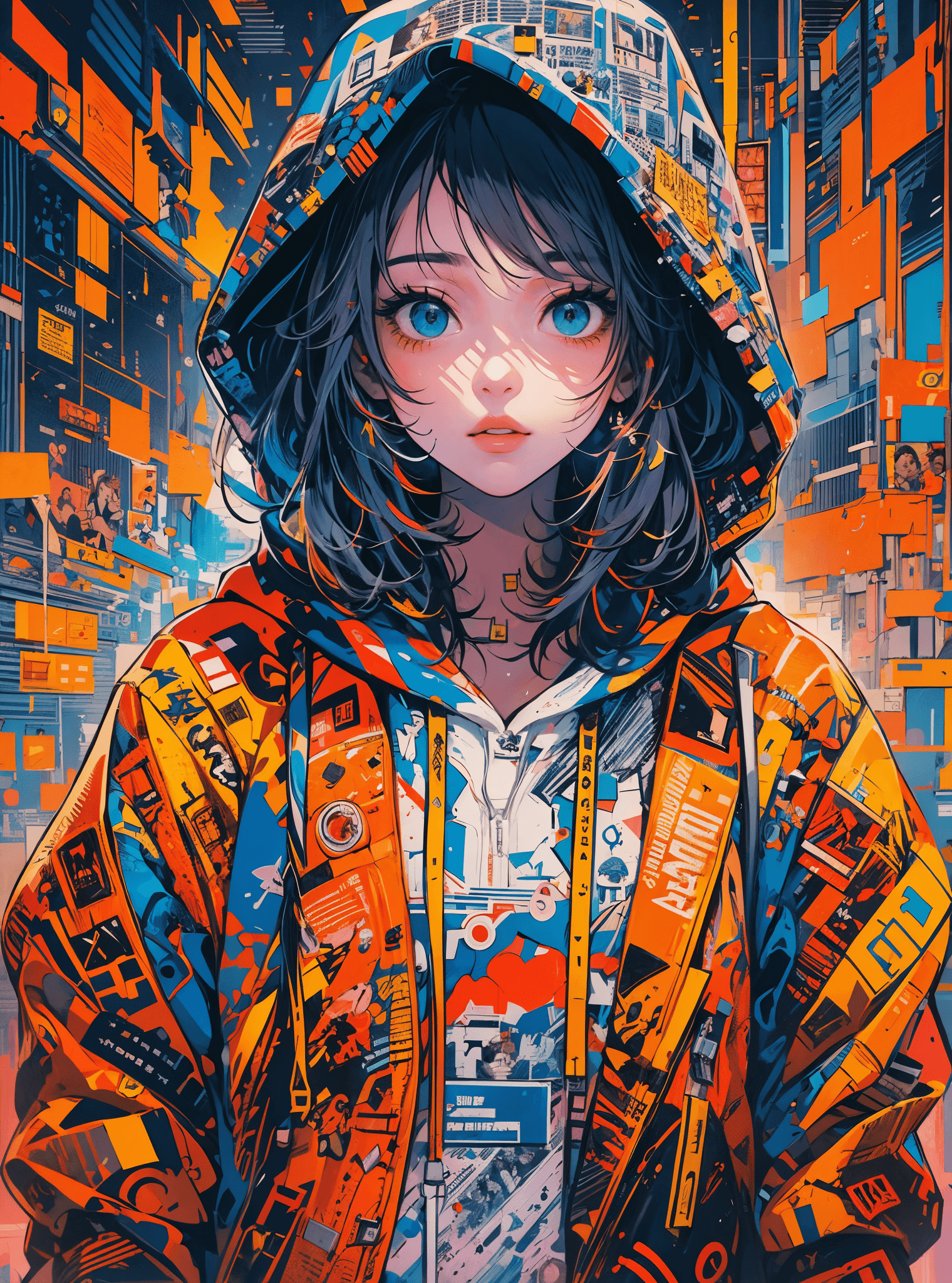 AI generated: masterpiece, (beautiful and aesthetic:1.5), surrealism, highly detailed, anime, a portrait painting ...