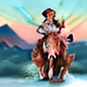 AI generated: Photo of an anime, dragon tamer, girl, riding red sleek, serpent-like dragon (resembling the shen-lo...
