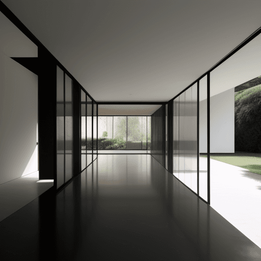 AI generated: casa mies van der Rohe del renacimiento
