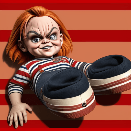 AI generated: Las zapatillas de chucky