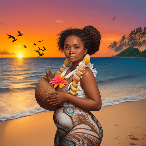 AI generated: (masterpiece), best quality, expressive eyes, perfect face, Chubby Melanesian woman, chocolate brown...