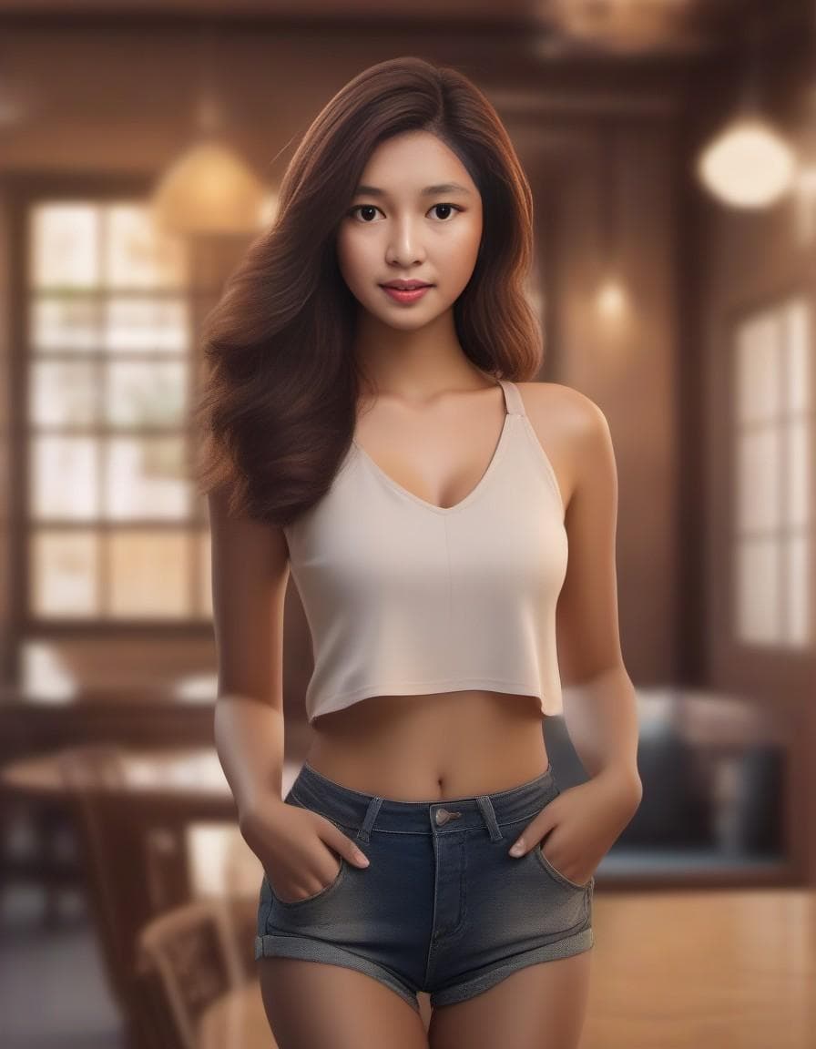 AI generated: princess in hot pants, surealism, hyper realistic --ar 34:128 --s 800