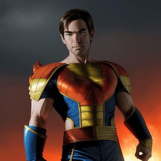 AI generated: Antony Starr is Homelander from the series The Boys , Fighting against Goku from Dragon Ball. HD res...