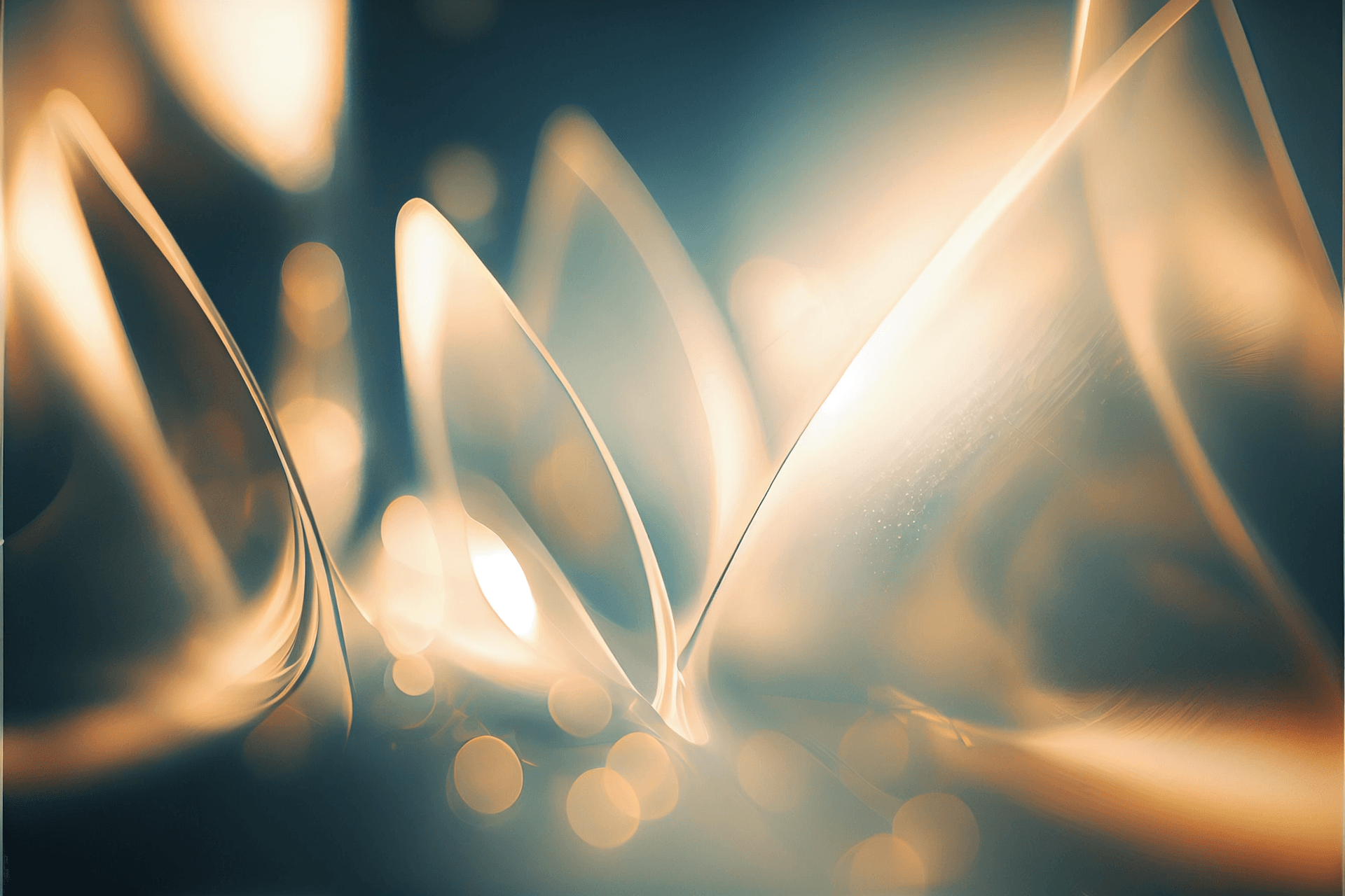 AI generated: Minimalistic wallpaper, overlapping translucent plastic, intersecting parabolic shapes, shallow dept...