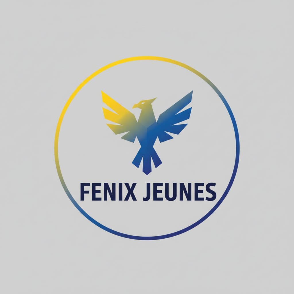 AI generated: A sleek and modern logo design for a handball club, featuring a stylized geometric phoenix icon with...