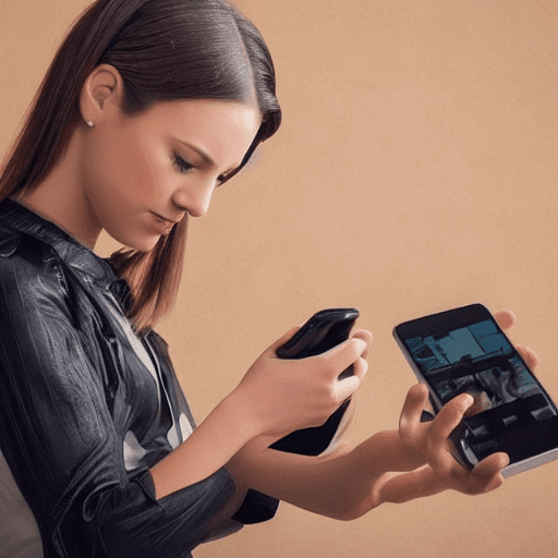 AI generated: Cut to a girl flipping through hairstyle options on a smartphone