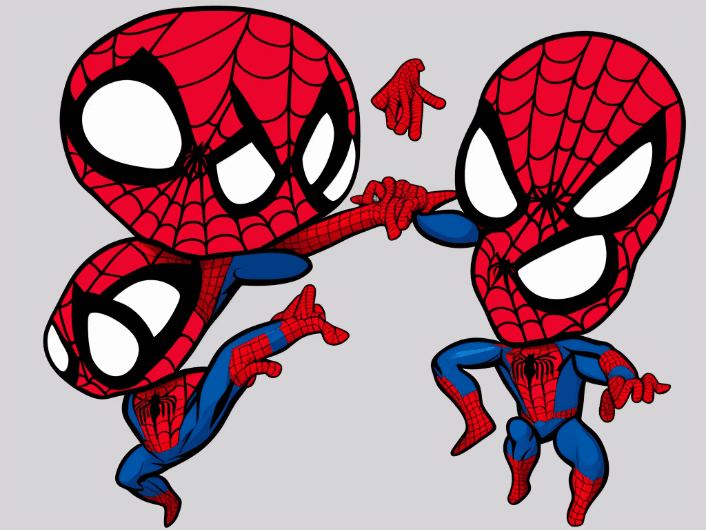 AI generated: Spiderman chibi