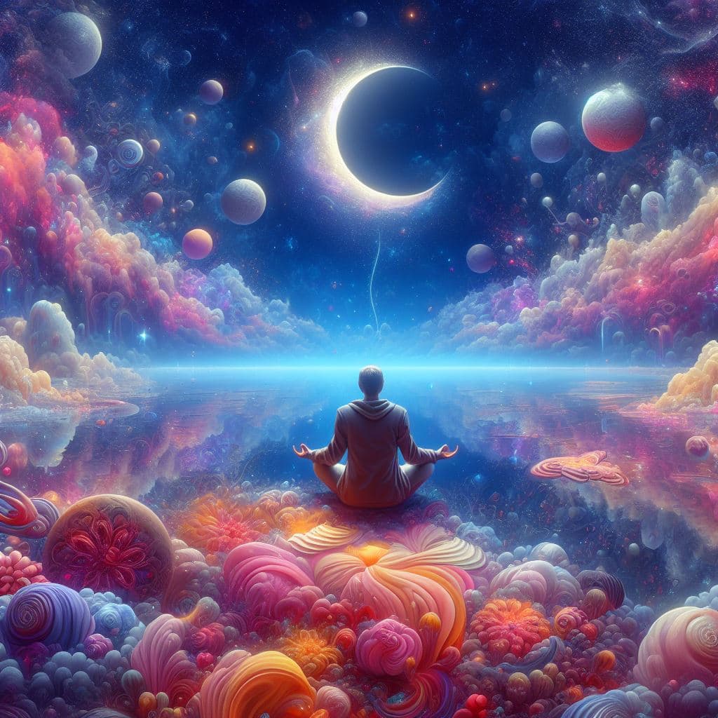 AI generated: what I see in my dream at night, photorealistic, high detailed, an image from a wonderful dream,harm...