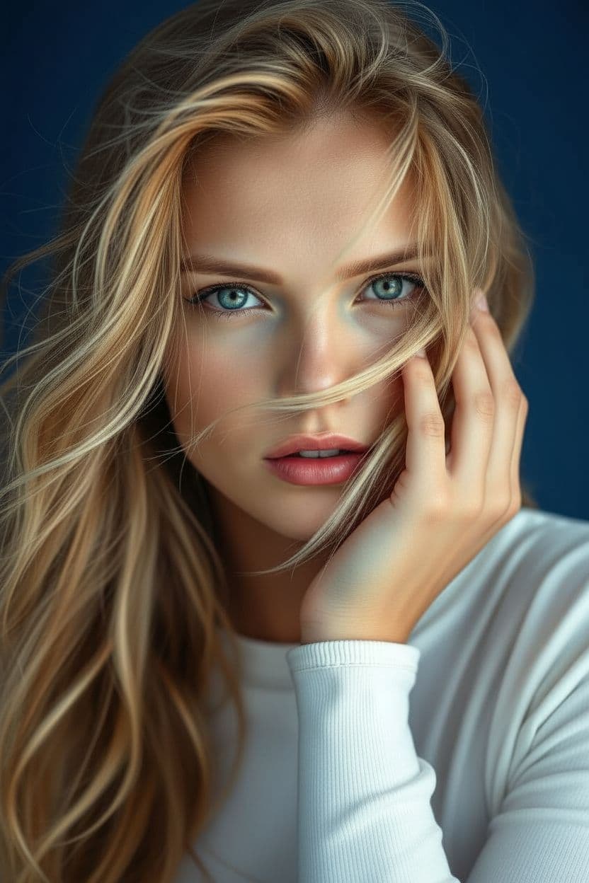 AI generated: "High resolution close up head and torso portrait photograph image, cinematic style, vibrant complim...
