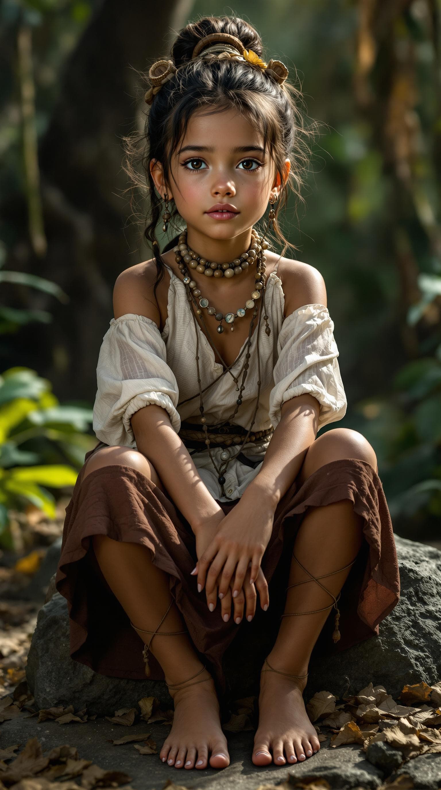 AI generated:  professional photo of a exceptionally beautiful girl in the world  (young girl), (seven year old) 1...