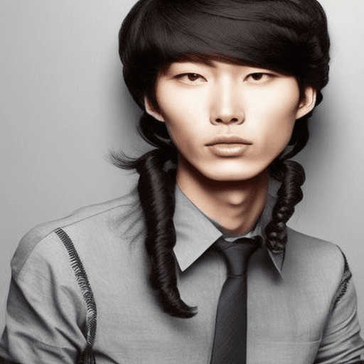 AI generated: I want a Korean-style hairstyle that emphasizes natural and streamlined waves, and the hairstyle sho...