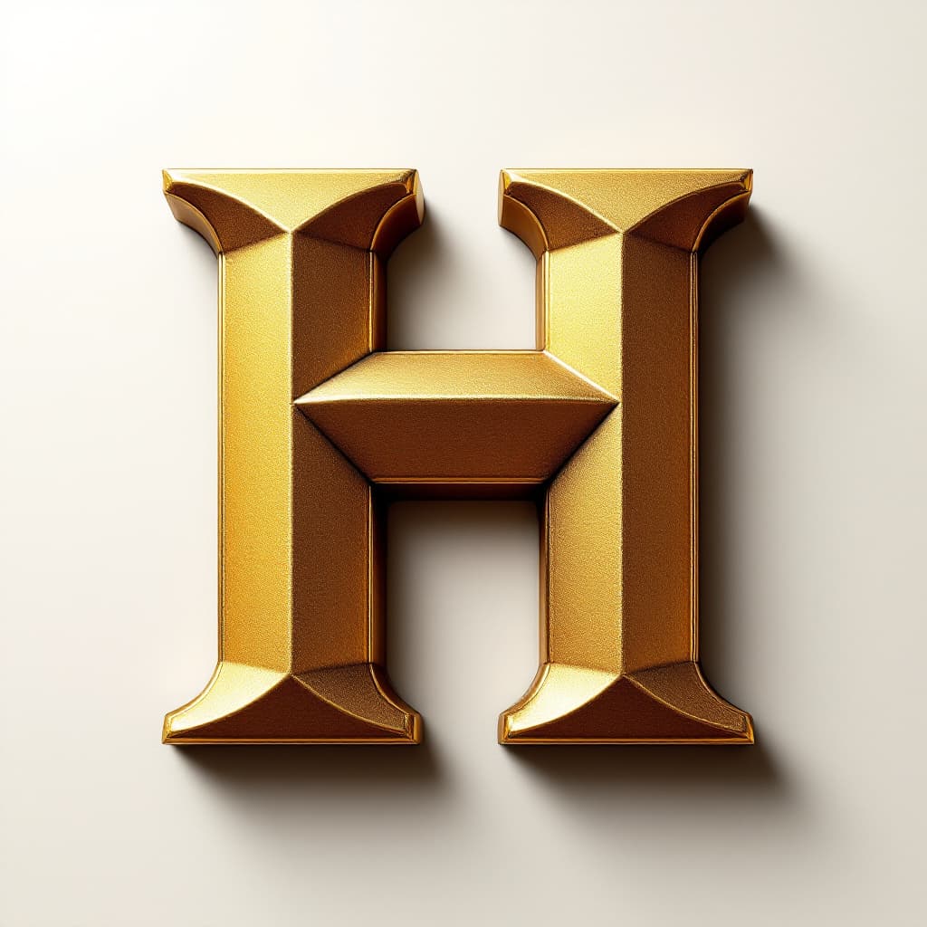 AI generated: Create an uppercase letter 'H' designed in the same style as the 'H' from The History Channel logo. ...
