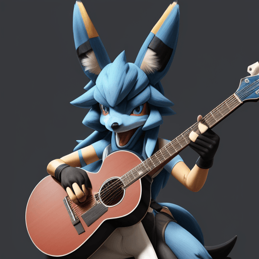 AI generated: una lucario culon