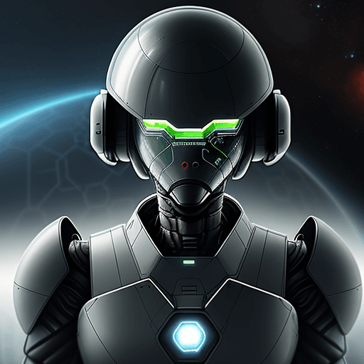 AI generated: sci-fi bild, schwebene kugel mit großer linse, 