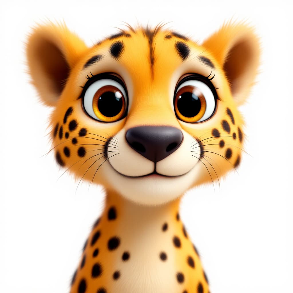 AI generated: reyalestic,3d, cartoon-style, chimpagi, face, zoom in, expressive eyes and a playful demeanor, thick...