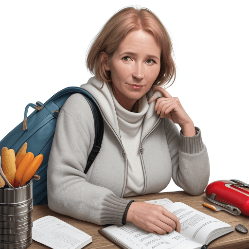 AI generated: Studio portrait, white background, uhd image of a female, 42 years old, lives in a garden city,
typi...