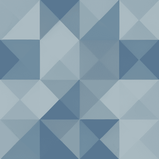 AI generated: A repeating pattern of overlapping blue and gray triangles , creating a minimalist and modern design