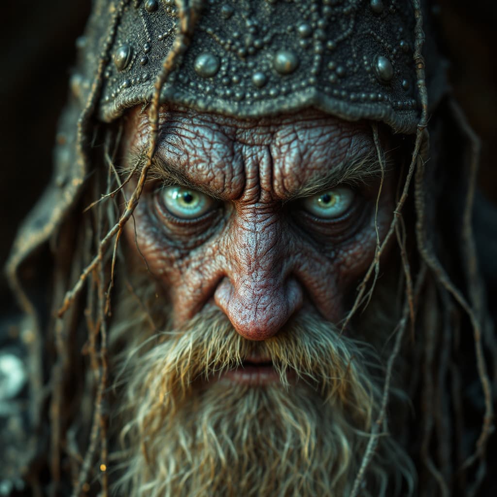 AI generated: hyper-realistic (fabled character tale1:3) from the lord of the rings  kingdom, with detailed eyes, ...