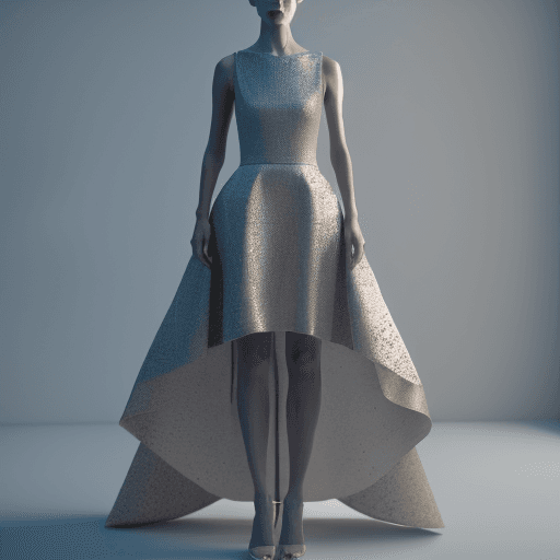 AI generated: beautiful dress design for new york fashion week, 8k render in octane