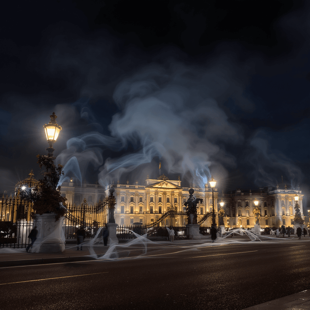 AI generated: disposable photography of UK palace, dreamy mood, --ar 16:9