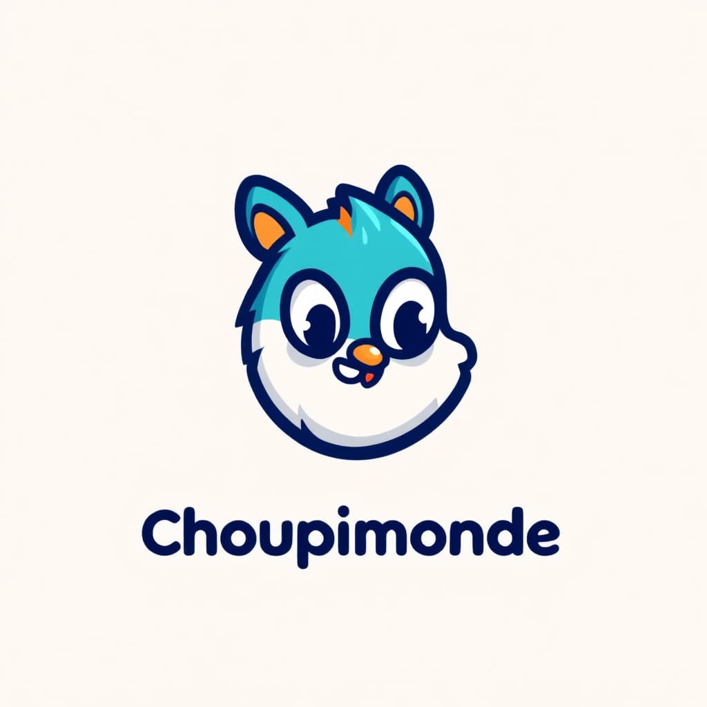 AI generated: A cartoon and modern logo design startup, featuring a stylized cartoon icon with sharp,The overall s...