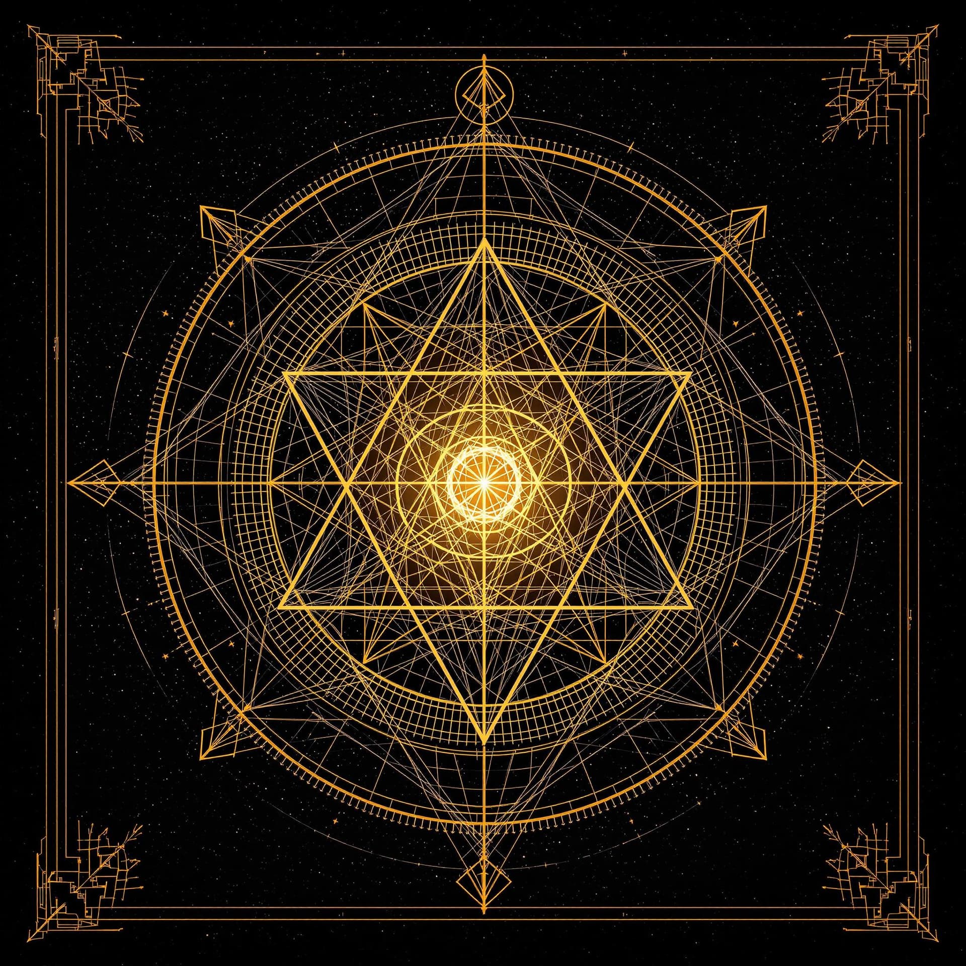 AI generated: A golden ratio crystal grid