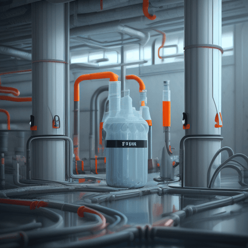 AI generated: Create an Instagram photo for fiksat plast. The direction of plastic pipes let it be in a futuristic...