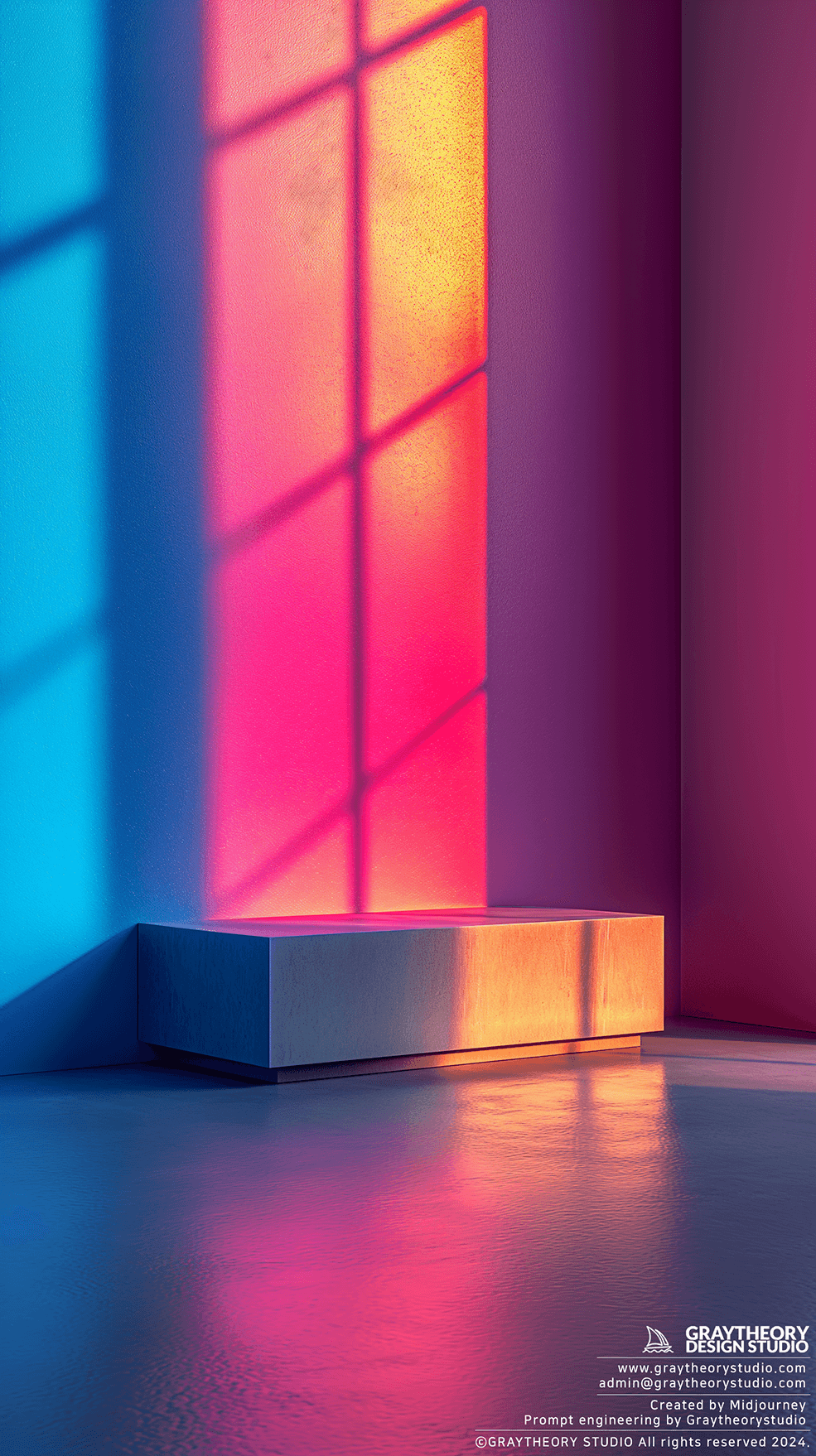AI generated: image of a minimalistic design small side wardrawer on a solid color studio backdrop environment, Ni...