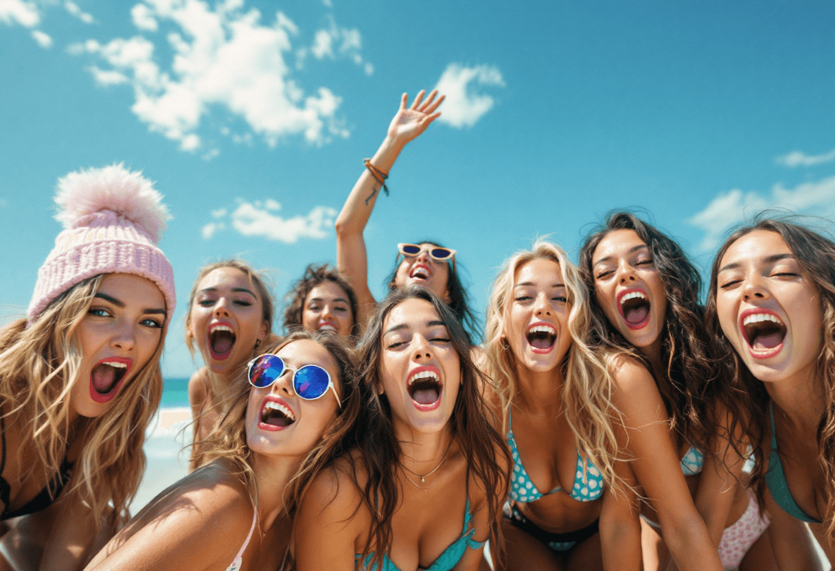 AI generated: Hyper-realistic photography, 
Beautiful college models, intense facial expression, Photograph of a ...