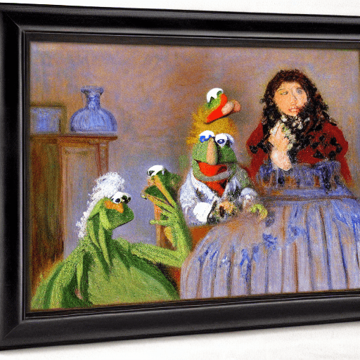 AI generated: the muppets by claude monet