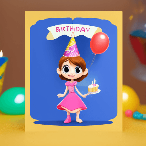 AI generated: Birthday invitation Card design for a kid of 8 years old. 
With Chibi Charizarz figurine, modern Dis...