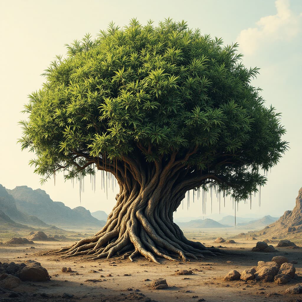 AI generated: 101.	A Madagascar Man-eating tree --v 7 -- style surreal realism --ar 3:2