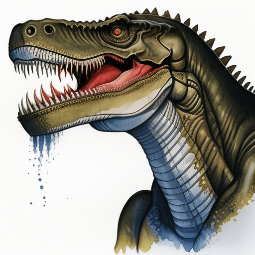 AI generated: Tyrannosaurus T-Rex Aquarell 