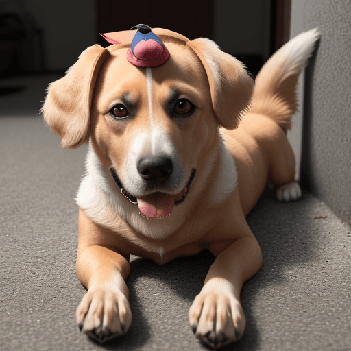 AI generated: the dog's worried appearance