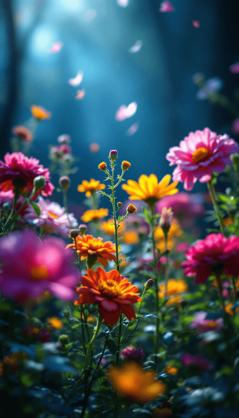 AI generated: flowers, cinematic lighting
