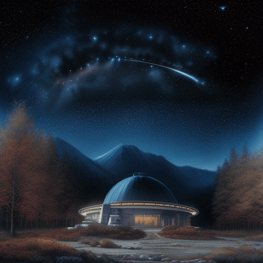 AI generated: Hyper realistic ground level watercolor of night sky phenomena planetarium, comet, supernova, conste...