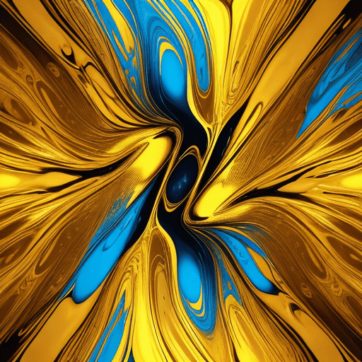 AI generated: Abstract liquid golden background