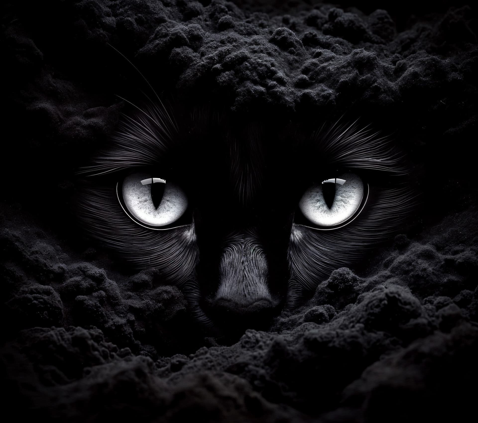 AI generated: A captivating and intriguing photographic portrait, showcasing the pure and enigmatic darkness of Va...