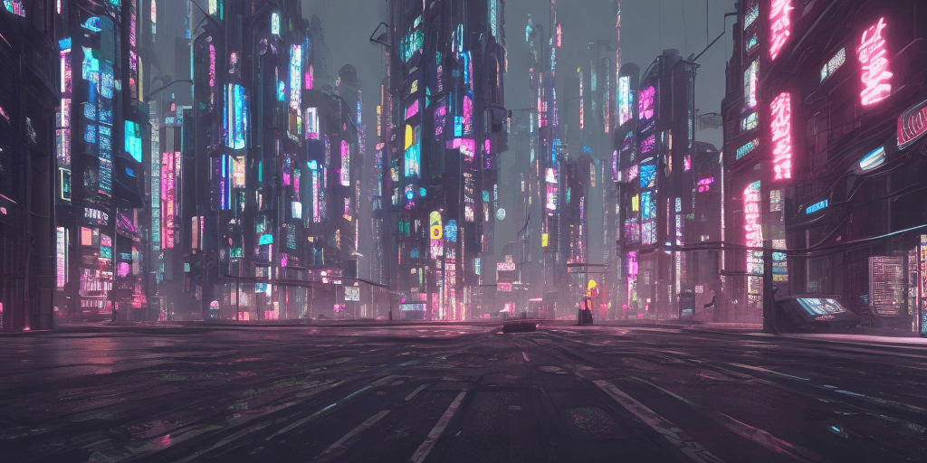 AI generated: Cyberpunk style city street at night, unreal engine 5, HD